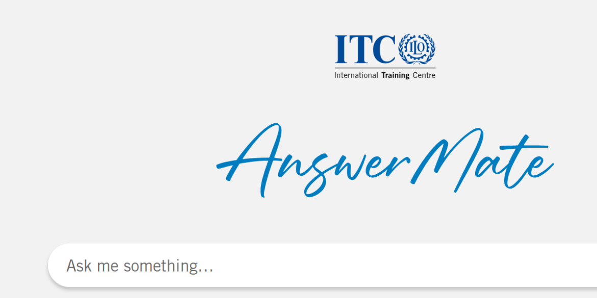 screenshot of ITCILO AI chatbot AnswerMate